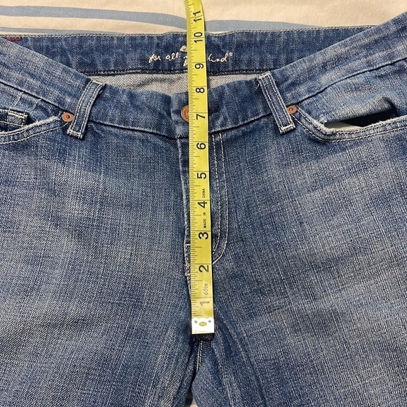 5 for $25 7 For‎ All Mankind "A" Pocket Flare Low Rise Jeans y2k Size 29 - Picture 12 of 14